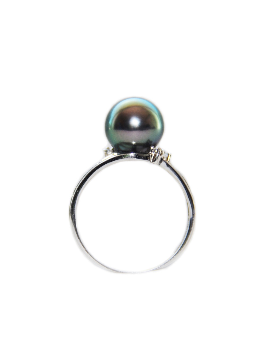 Bague En Argent 925 Avec Perle Et Oxydes - Occasion - Bijou Argent Et Perle - France